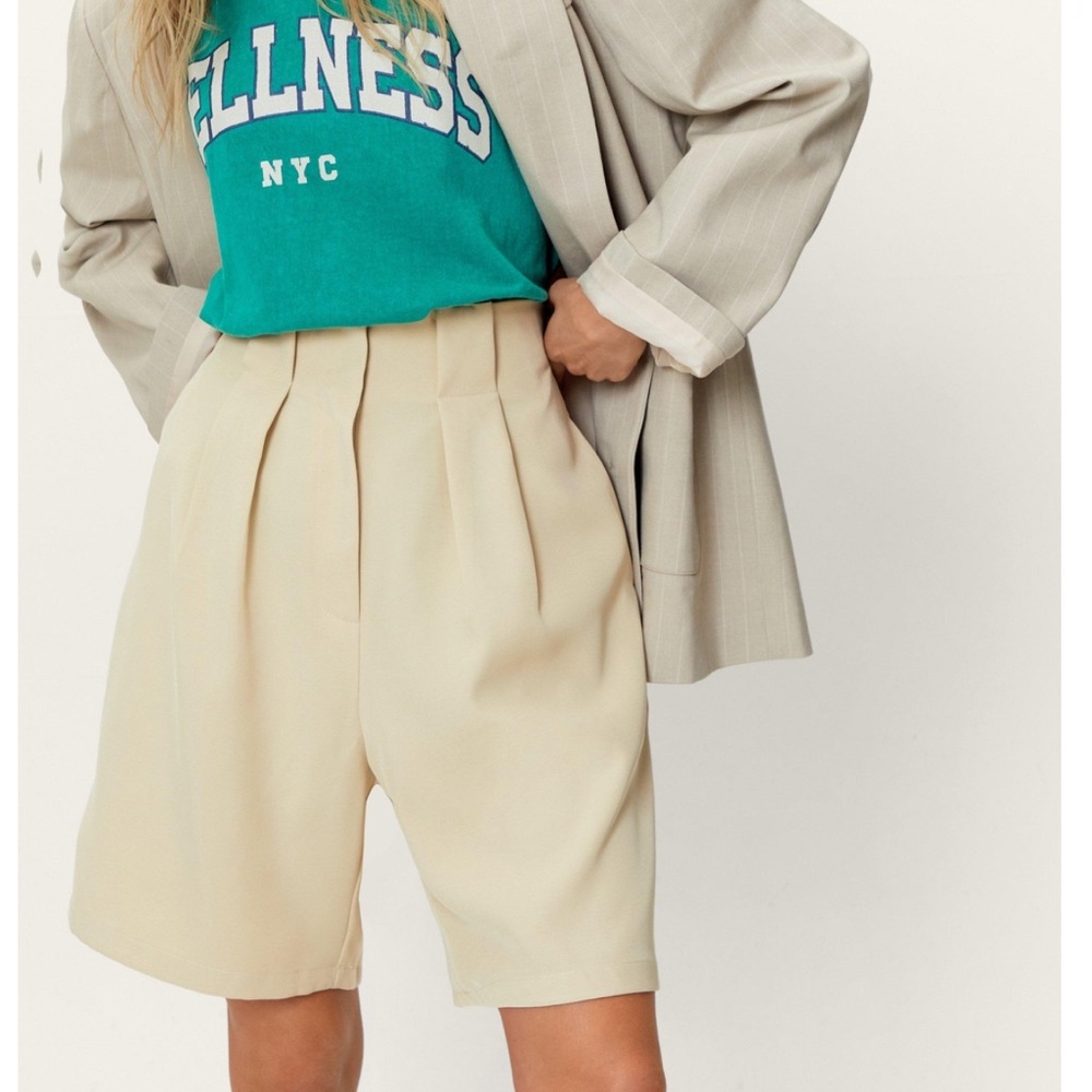 Nasty Gal Tailored Longline High Waisted Smart Shorts